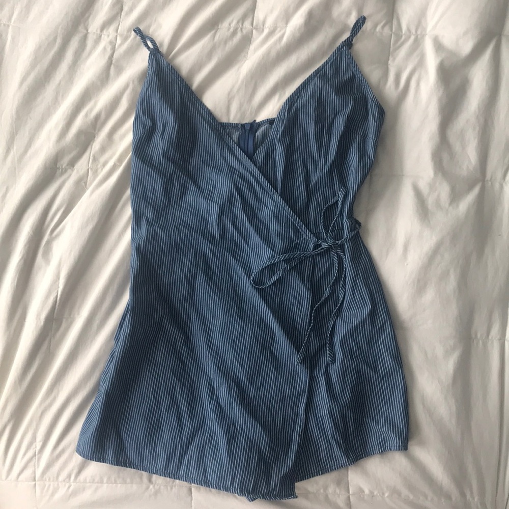 Striped Wrap Playsuit